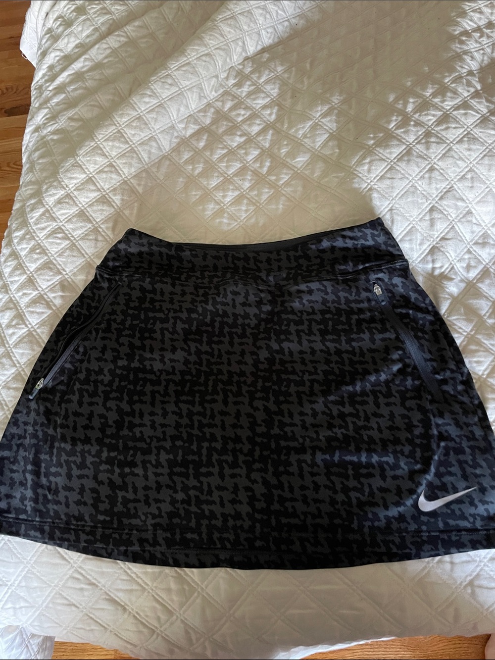 Nike Black Houndstooth-Patterned golf ladies Skort